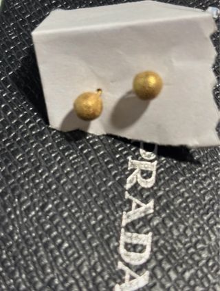 Pendientes bola oro vintage