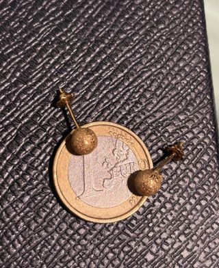 Pendientes bola oro vintage