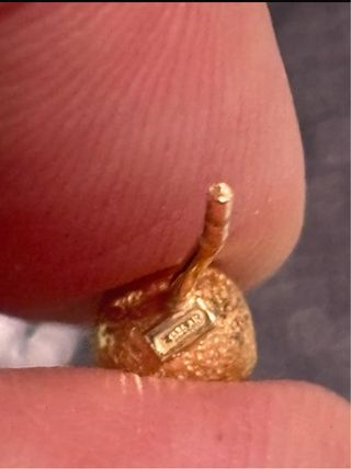 Pendientes bola oro vintage