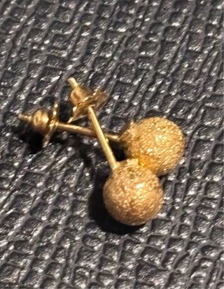 Pendientes bola oro vintage