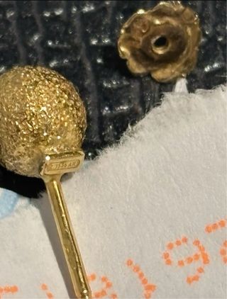 Pendientes bola oro vintage