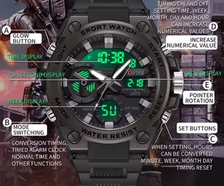 2 Relojes militar deportivo. Dos esferas distintas