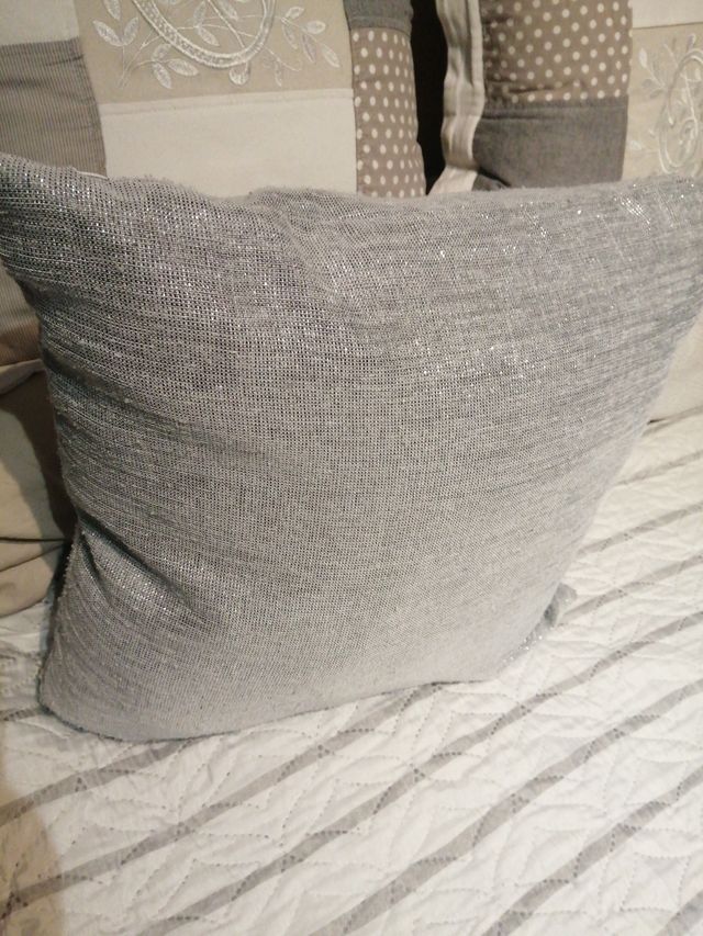 Juego 3 cojines decorativos patchwork