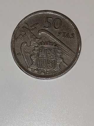 Moneda 50 pesetas Franco Caudillo de España 1957