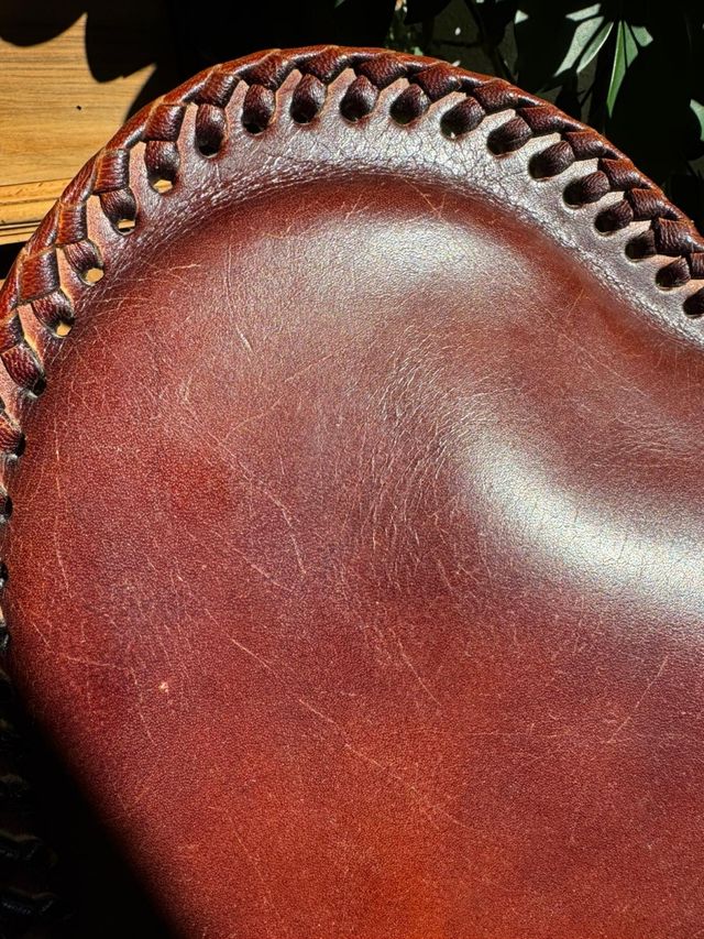 Silla Mariposa Piel Marrón Acero