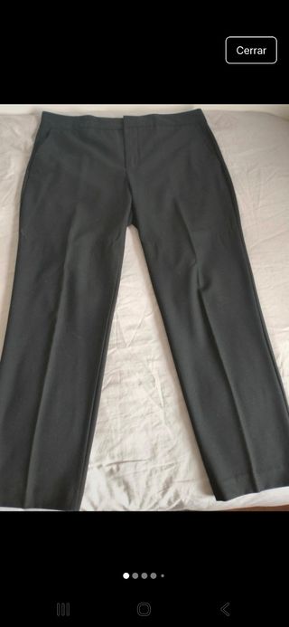 Pantalón de vestir Zara negro tobillero