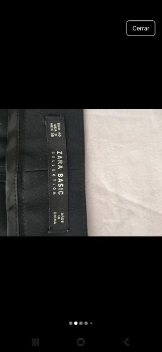 Pantalón de vestir Zara negro tobillero