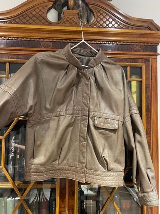 Chaqueta de piel Bimba y Lola marrón