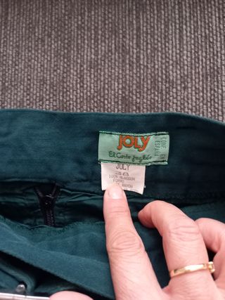 Falda verde piel melocotón Talla 38