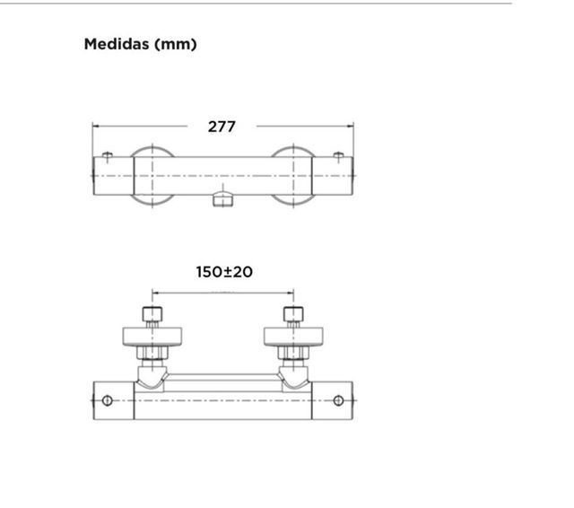 Grifo Ducha Termostático Cromo Stillo Zeus