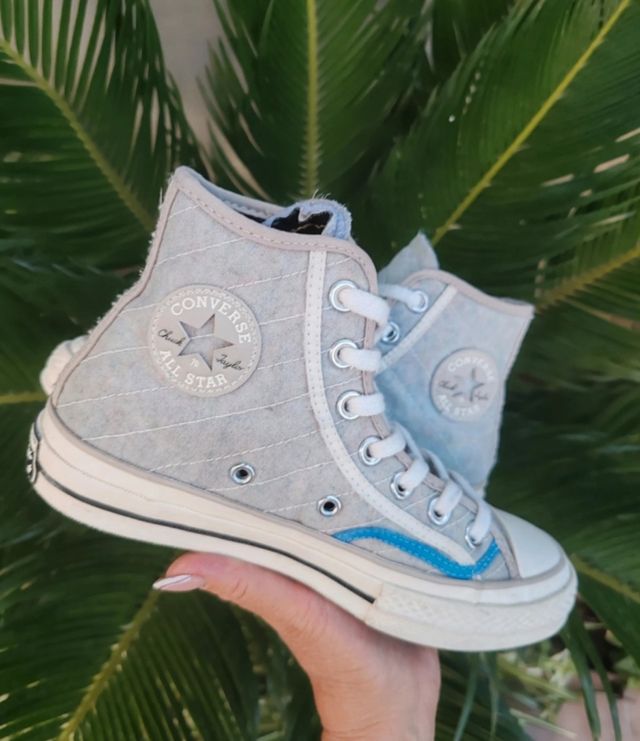 Converse All Star grigie con zeppa interna
