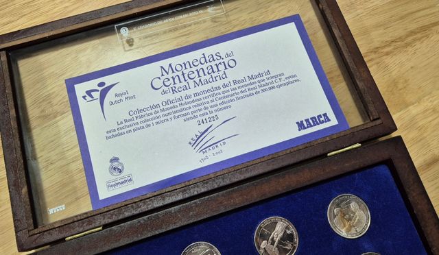 12 Monedas Centenario Real Madrid 1902-2002