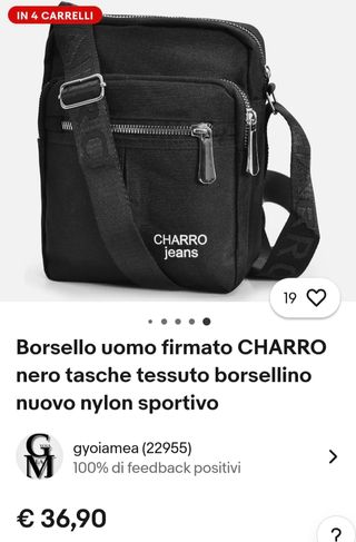 Tracolla uomo Charro marrone