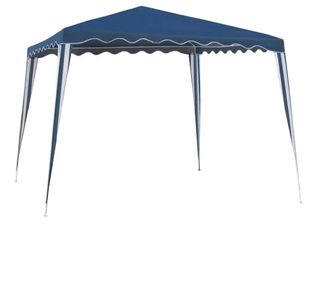 Carpa azul y blanca