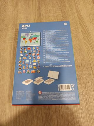 Juego mesa imanes mapa mundo infantil