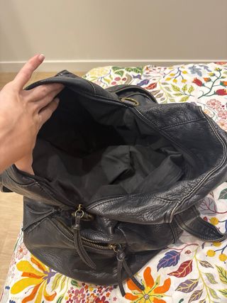 Bolso Negro Cuero Sintético