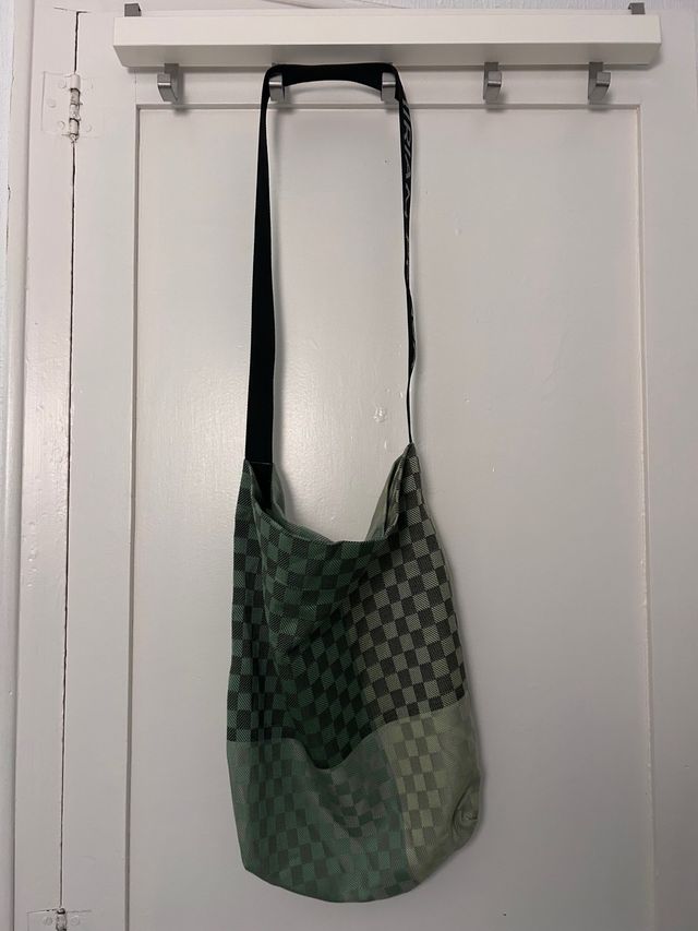 Bolsa Miriam Ponsa verde ajedrez