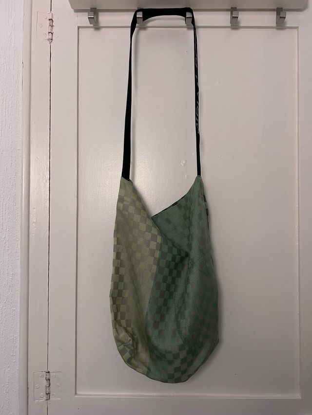 Bolsa Miriam Ponsa verde ajedrez