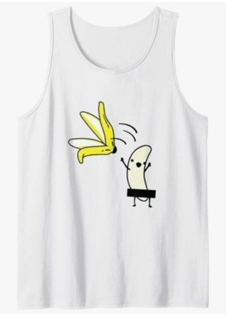 Camiseta sin mangas con estampado divertido