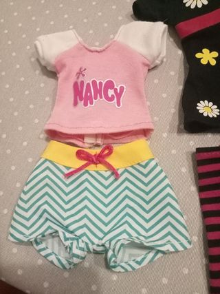 Ropa Muñeca Nancy: Vestido, Falda y Calentadores