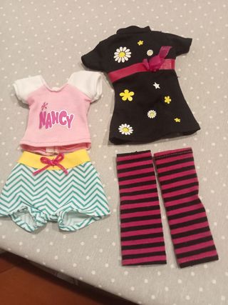 Ropa Muñeca Nancy: Vestido, Falda y Calentadores