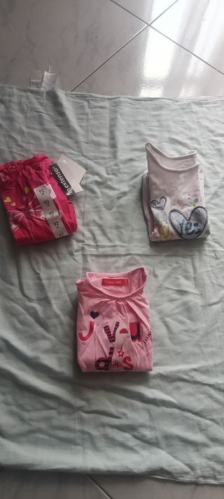 Lotto 3 magliette bimba 24 mesi