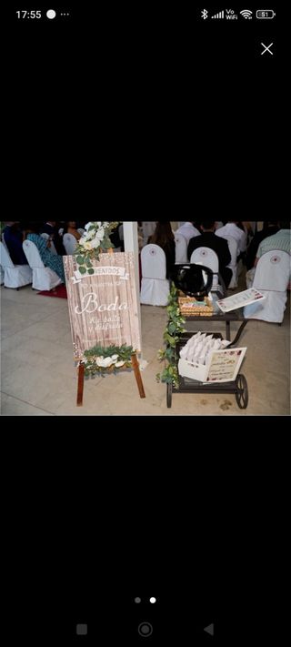 Cartel Bienvenidos a nuestra boda 