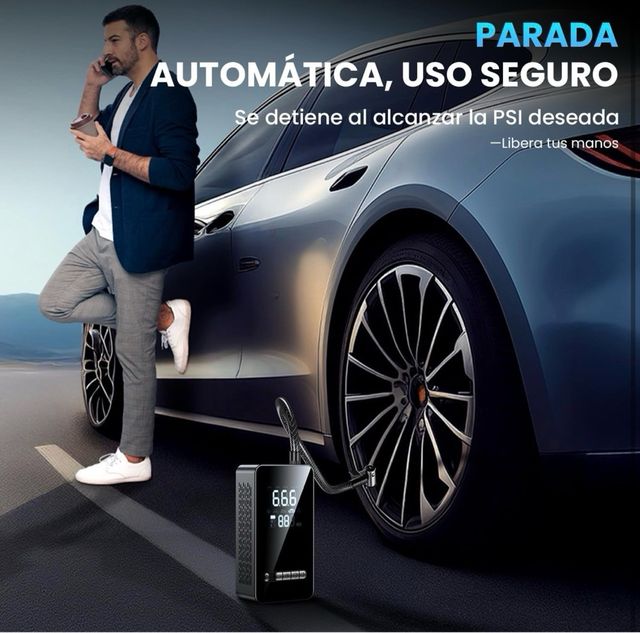 Compressore d'aria portatile con torcia elettrica 150PSI