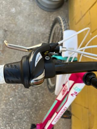 Bicicleta niña rosa y turquesa