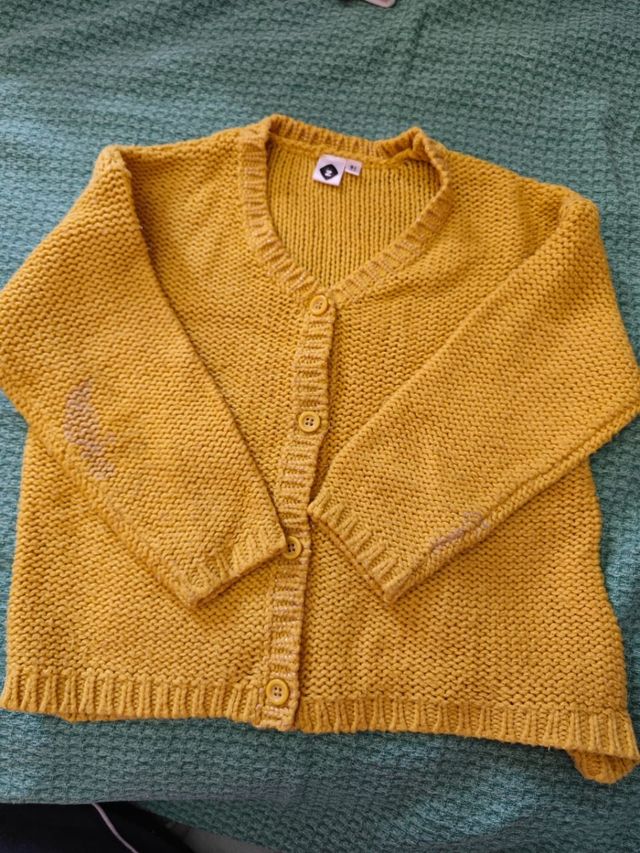 Cardigan lana senape taglia 4 anni
