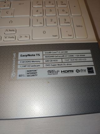 Packard Bell EasyNote TS Portátil