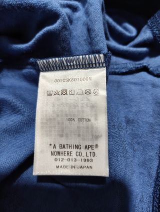 Camiseta Bape Camuflaje Azul Talla XL