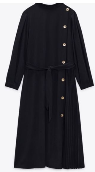 Vestido Zara negro con botones