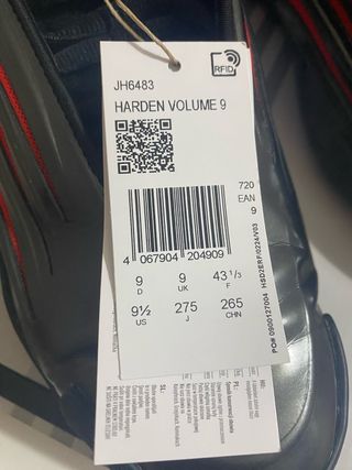 Zapatillas Adidas Harden Volume 9 rojos y negros