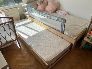 Cama nido madera 90x190 + 2 colchones