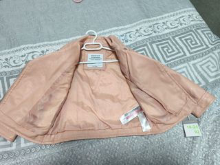 Chaqueta de cuero niña rosa 