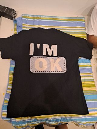 Camiseta negra hombre I'M OK