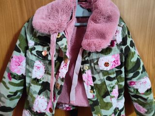 Giubbottino bimba fantasia floreale camouflage