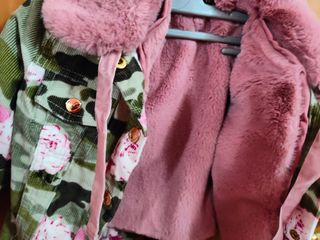 Giubbottino bimba fantasia floreale camouflage