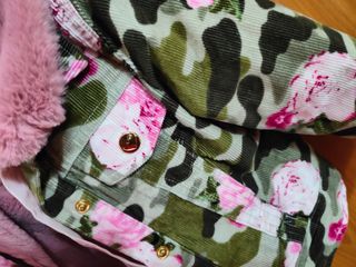 Giubbottino bimba fantasia floreale camouflage