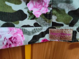 Giubbottino bimba fantasia floreale camouflage