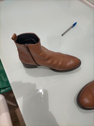 Botines piel mujer tacón medio talla 39