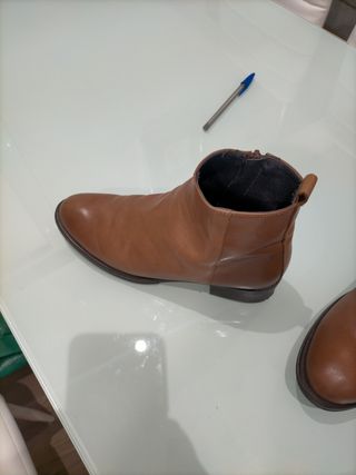 Botines piel mujer tacón medio talla 39