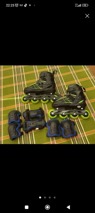 Patines en línea y protecciones