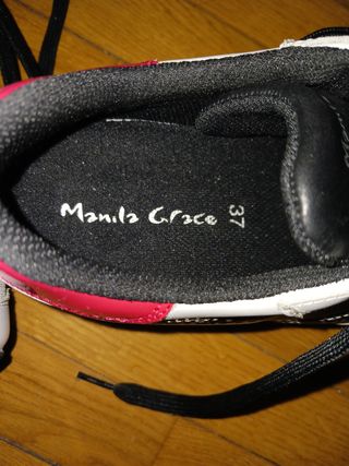 Zapatillas Manila Grace Blancas y Rojas