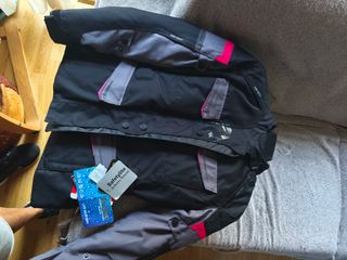 Chaqueta Moto Mujer Negra-Gris Talla L