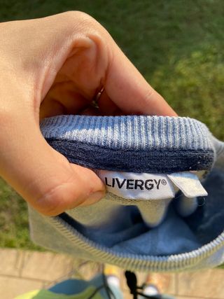 Felpa girocollo azzurra/grigia