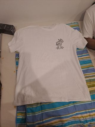 Camiseta blanca hombre con dibujo