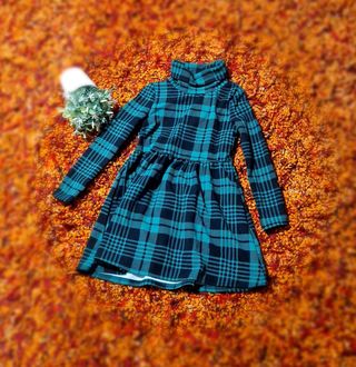 Vestido de cuadros madre e hija conjunto