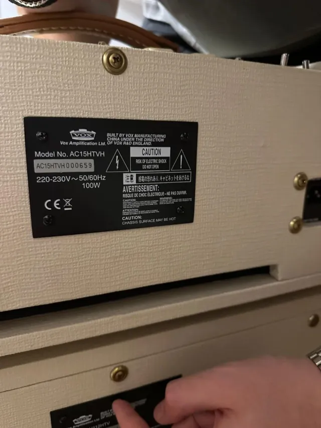 Vox AC15 50th Anniversary Cream + Pantalla